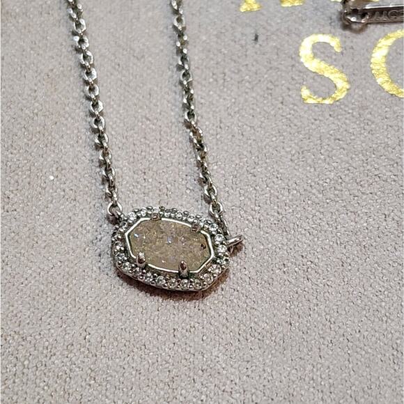 Kendra Scott white Drusy and‎ Silver Necklace - Picture 1 of 7